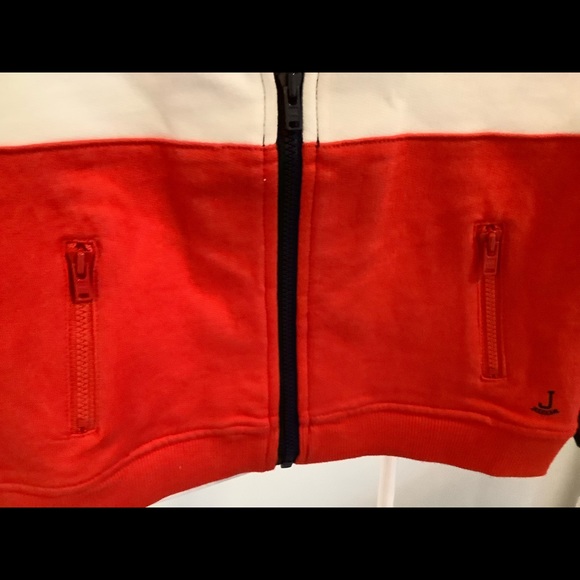 Janie and Jack/ navy, red and white track jacket - Picture 4 of 8